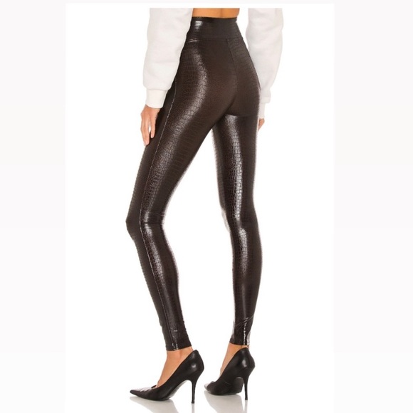NWT SPANX Faux Leather Croc Leggings - S - Picture 3 of 9